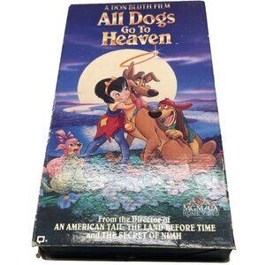 Vintage All Dog's go to Heaven VHS tape A Don Bluth film English rated G READ
